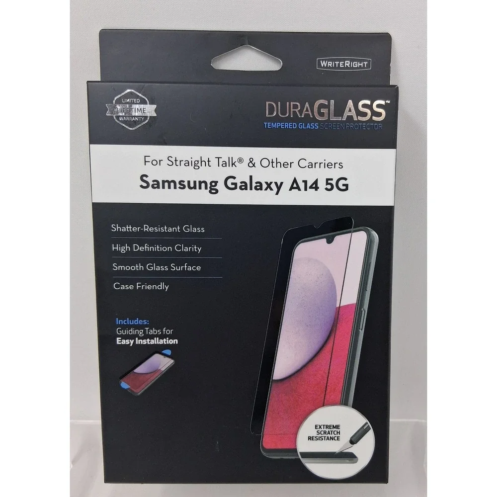 WriterRight DuraGlass Tempered Glass Screen Protector Samsung Galaxy A14 5G